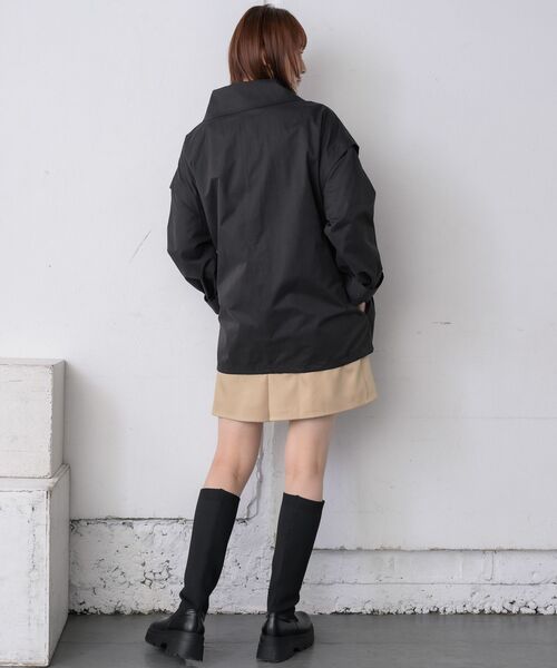 RETRO GIRL(レトロガール)の「2wayミリタリーJK(トレンチコート・レディース・オフホワイト/ブラック・FREE)」の14枚目の写真