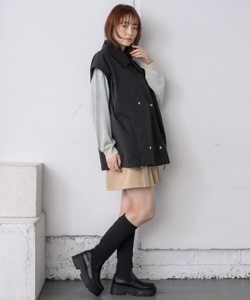 RETRO GIRL(レトロガール)の「2wayミリタリーJK(トレンチコート・レディース・オフホワイト/ブラック・FREE)」の16枚目の写真