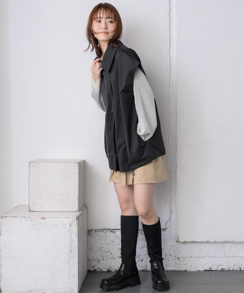 RETRO GIRL(レトロガール)の「2wayミリタリーJK(トレンチコート・レディース・オフホワイト/ブラック・FREE)」の17枚目の写真