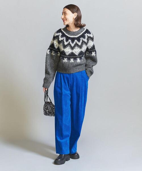 BEAUTY&YOUTH UNITED ARROWS(ビューティーアンドユースユナイテッドアローズ)の「アルパカブレンド ノルディックニットプルオーバー(ニット/セーター・レディース・ダークグレー/ブラウン・FREE)」の8枚目の写真