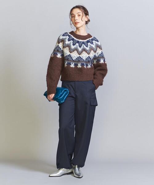 BEAUTY&YOUTH UNITED ARROWS(ビューティーアンドユースユナイテッドアローズ)の「アルパカブレンド ノルディックニットプルオーバー(ニット/セーター・レディース・ダークグレー/ブラウン・FREE)」の11枚目の写真