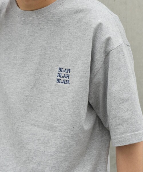 SHIPS any(シップス エニィ)の「【WEB限定】SHIPS any: BLAH BLAH BLAH.ワンポイント 刺繍 ルーズ Tシャツ(ユニセックス)◆(Tシャツ/カットソー・メンズ・ネイビー/ホワイト/ブラック/グレー・SMALL/MEDIUM/LARGE/X-LARGE)」の17枚目の写真