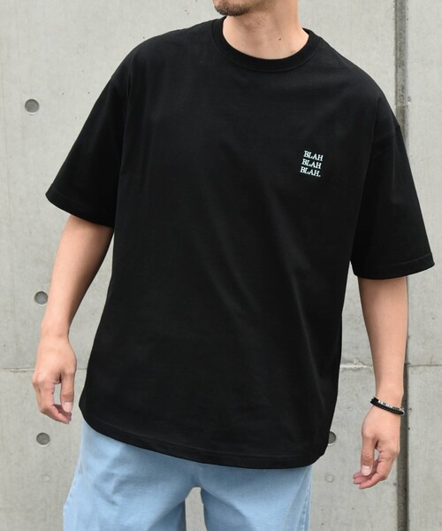 SHIPS any(シップス エニィ)の「【WEB限定】SHIPS any: BLAH BLAH BLAH.ワンポイント 刺繍 ルーズ Tシャツ(ユニセックス)◆(Tシャツ/カットソー・メンズ・ネイビー/ホワイト/ブラック/グレー・SMALL/MEDIUM/LARGE/X-LARGE)」の21枚目の写真