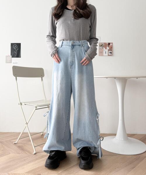 WEGO(ウィゴー)の「WEGO/リボンデザイン厚底スニーカー(スニーカー・レディース・ブラック/ホワイト・MEDIUM/SMALL/LARGE)」の6枚目の写真