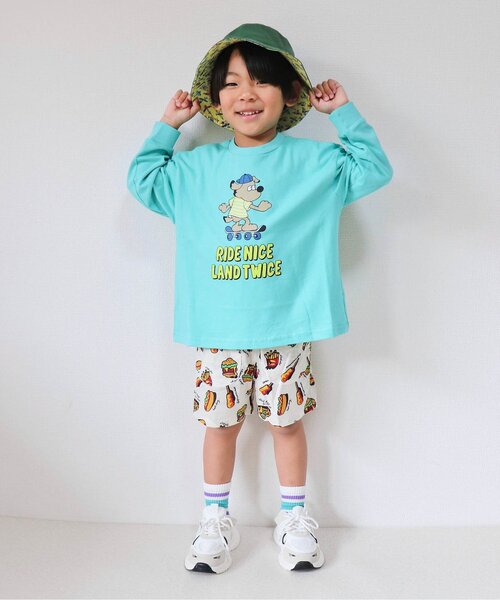 BREEZE(ブリーズ)の「グラフィックバリエーションロンT(Tシャツ/カットソー・キッズ・その他11/キナリ/ミント/ネイビー/ブラック/その他12/ピンク/ライム/グレー/オフホワイト・80/90/100/110/120/130/140/150)」の13枚目の写真