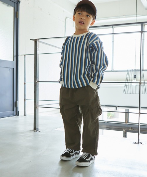 PAIRMANON STREET(ペアマノンストリート)の「【PAIRMANON STREET】パラシュートパンツ ナイロン カーゴパンツ ウエストゴム(カーゴパンツ・キッズ・ブラック/ピンク/オフホワイト/オリーブ/ベージュ/パープル/カーキ/グレイッシュベージュ・100/120/150/130/110/140/90/160)」の12枚目の写真