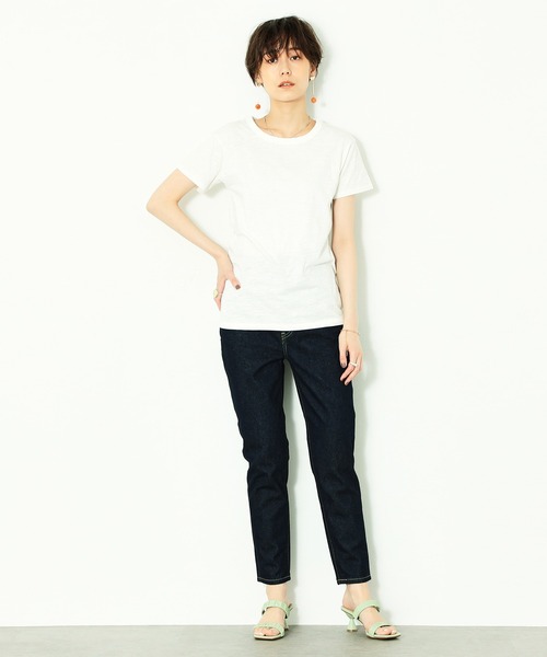 Lee(リー)の「Lee/リー【STANDARD WARDROBE】スリムデニムパンツ / ハイウエスト / 綿100%本格こなれジーンズ(デニムパンツ・レディース・ワンウォッシュ・XX-SMALL/X-SMALL/SMALL/MEDIUM)」の3枚目の写真