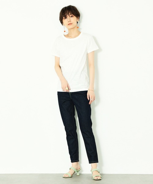 Lee(リー)の「Lee/リー【STANDARD WARDROBE】スリムデニムパンツ / ハイウエスト / 綿100%本格こなれジーンズ(デニムパンツ・レディース・ワンウォッシュ・XX-SMALL/X-SMALL/SMALL/MEDIUM)」の4枚目の写真