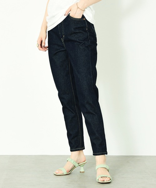 Lee(リー)の「Lee/リー【STANDARD WARDROBE】スリムデニムパンツ / ハイウエスト / 綿100%本格こなれジーンズ(デニムパンツ・レディース・ワンウォッシュ・XX-SMALL/X-SMALL/SMALL/MEDIUM)」の7枚目の写真