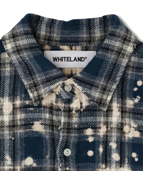 WHITELAND(ホワイトランド)の「WHITELAND/ホワイトランド/BLEACH CHECK SHIRTS(シャツ/ブラウス・メンズ・ネイビー/ブラック/レッド・F)」の11枚目の写真