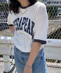 mi via loca | CVCスラブ天竺リンガーBIGTシャツ(Tシャツ/カットソー)