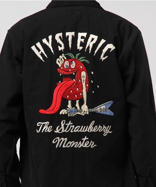 HYSTERIC GLAMOUR(ヒステリックグラマー)の「STRAWBERRY MONSTER刺繍 長袖ミリタリーシャツ(シャツ/ブラウス・メンズ・カーキ/ブラック・SMALL/MEDIUM/LARGE)」の8枚目の写真