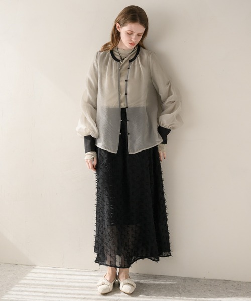 idem(イデム)の「ribbon chiffon skirt/リボンフリンジスカート【Sサイズ展開あり】(スカート・レディース・ホワイト/ブラック・SMALL/FREE)」の22枚目の写真