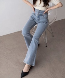 WEGO | WEGO/【26年春夏新作】ハイウエストストレッチフレアデニムパンツ(デニムパンツ)