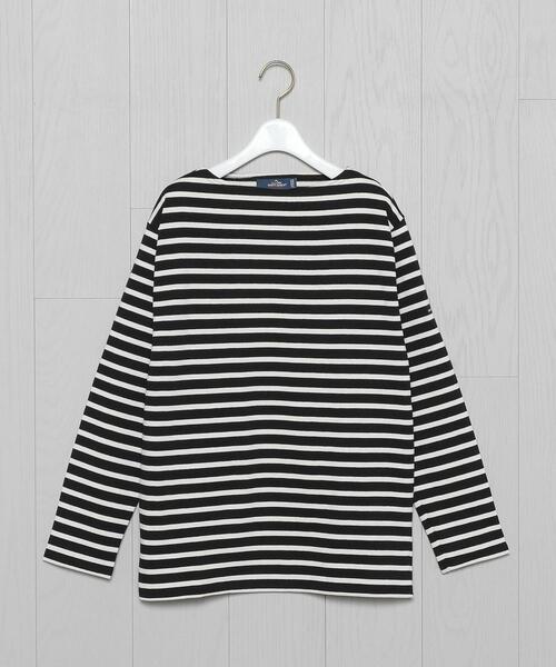 SAINT JAMES(セントジェームス)の「<SAINT JAMES>OUESSANT BORDER PULLOVER/カットソー(Tシャツ/カットソー・レディース・ブラック/オフホワイト/その他1・1/3)」の3枚目の写真