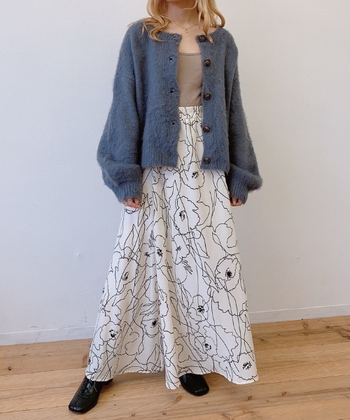 VANNIE U(ヴァニーユー)の「ニュアンスフラワースカート(スカート・レディース・アイボリー・FREE)」の20枚目の写真