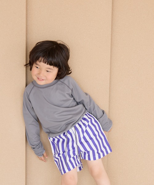 LOWRYS FARM(ローリーズファーム)の「SWIM/セットアップUNISEX 643078(水着・キッズ・グレー/イエロー/ネイビー/ブラウン・150cm/140cm/130cm/120cm/110cm)」の2枚目の写真