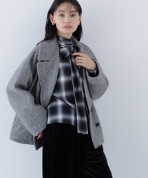 NATURAL BEAUTY BASIC | ◇ウーリーフォルムハーフコート(ピーコート)