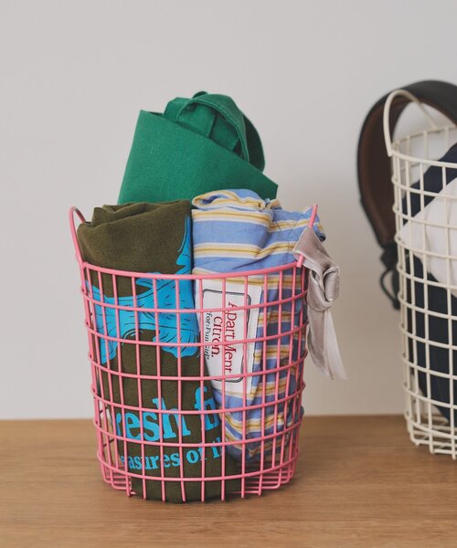 SAHIR(サヒール)の「【SAHIR サヒール】Wire basket ワイヤーバスケット S(インテリア雑貨・レディース・ピンク/グリーン・0)」の3枚目の写真