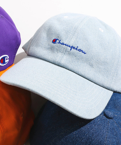 Champion(チャンピオン)の「∴WEGO/Champion LOWキャップ(キャップ・メンズ・ブラック系その他/ホワイト/オレンジ/ブラック/ダークインディゴブルー/パープル/ライトインディゴブルー/ネイビー/ベージュ/インディゴブルー/ライム/ライトパープル/サックスブルー/ライトピンク・FREE)」の10枚目の写真