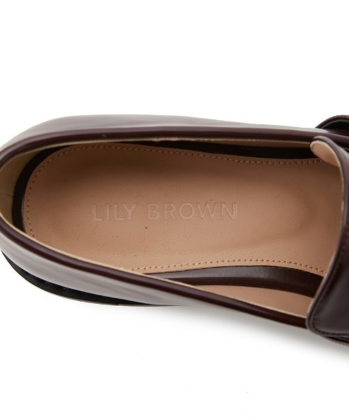 LILY BROWN(リリーブラウン)の「ビジュータンクヒールローファー(ローファー・レディース・ホワイト/ボルドー/ブラック・SMALL/MEDIUM/LARGE)」の5枚目の写真