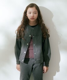 green label relaxing | TJ ノーカーラー デニムジャケット / キッズ 140cm-160C㎝ - ストレッチ -(デニムジャケット)