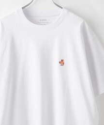 coen | USAコットンベア刺繍Tシャツ(Tシャツ/カットソー)