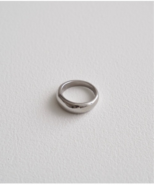 金属アレルギー対応 [Silver-9号]カーブリング / サージテンカルスレス/316Lの5枚目の写真