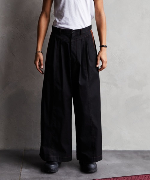 TAUPE(トープ)の「TAUPE/トープ/GABARDINE ULTRA BAGGY PANTS(その他パンツ・メンズ・ブラック/アイボリー・2/1)」の3枚目の写真