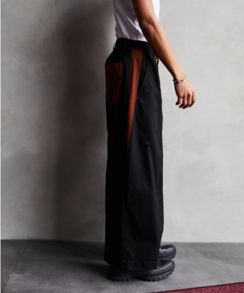 TAUPE(トープ)の「TAUPE/トープ/GABARDINE ULTRA BAGGY PANTS(その他パンツ・メンズ・ブラック/アイボリー・2/1)」の11枚目の写真