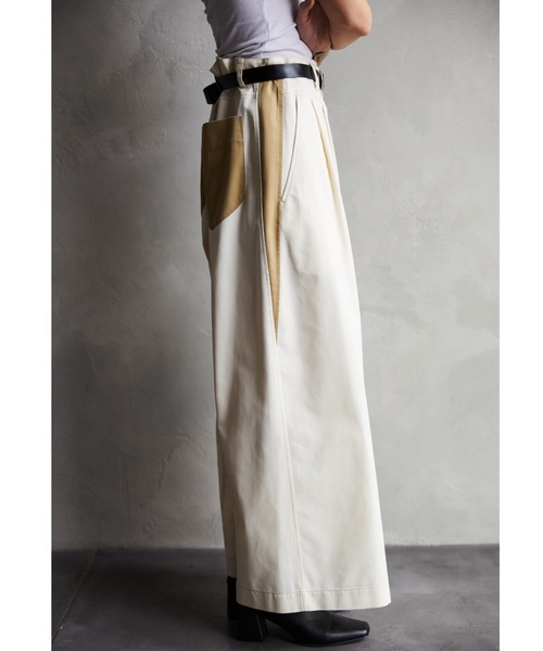 TAUPE(トープ)の「TAUPE/トープ/GABARDINE ULTRA BAGGY PANTS(その他パンツ・メンズ・ブラック/アイボリー・2/1)」の18枚目の写真