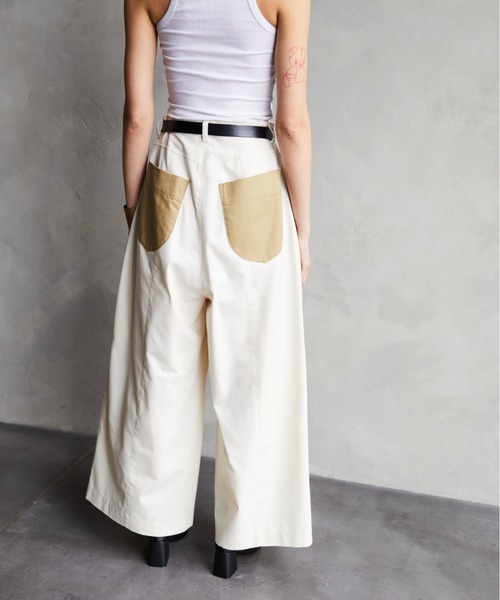 TAUPE(トープ)の「TAUPE/トープ/GABARDINE ULTRA BAGGY PANTS(その他パンツ・メンズ・ブラック/アイボリー・2/1)」の22枚目の写真