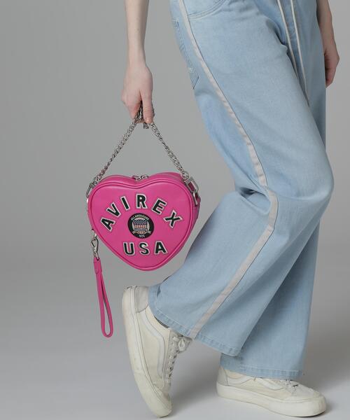 AVIREX(アヴィレックス)の「《直営店限定》VARSITY HEART CHAIN BAG/バーシティーハートチェーンバッグ(トートバッグ・レディース・ブラック・F)」の15枚目の写真