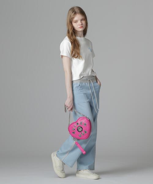 AVIREX(アヴィレックス)の「《直営店限定》VARSITY HEART CHAIN BAG/バーシティーハートチェーンバッグ(トートバッグ・レディース・ブラック・F)」の16枚目の写真