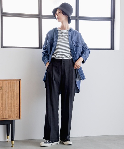タックワイドパンツ　 184044の5枚目の写真