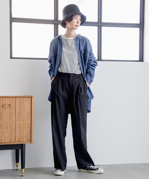 タックワイドパンツ　 184044の7枚目の写真