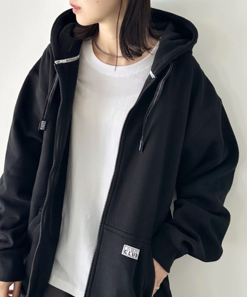 PRO CLUB (プロクラブ)の「PROCLUB(プロクラブ)/ジップアップパーカー フーディ ヘビーウェイト 12.5オンス(パーカー・メンズ・グレー/ブラック/ホワイト・XL/L/M)」の2枚目の写真