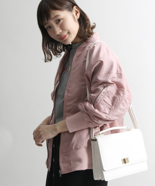 WEGO(ウィゴー)の「WEGO/MA-1(MA-1・レディース・ピンク/ライトパープル/ブラック/カーキ・FREE)」の1枚目の写真