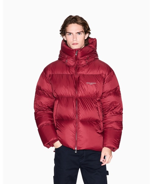 ARMANI EXCHANGE(アルマーニエクスチェンジ)の「【A|X アルマーニ エクスチェンジ】リサイクルナイロン カラーダウンジャケット(ダウンジャケット/コート・メンズ・ダークネイビー/レッド/ブルー/スモークグレー・LARGE/MEDIUM/SMALL/X-SMALL/X-LARGE)」の4枚目の写真