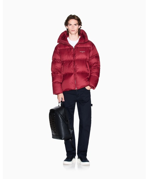 ARMANI EXCHANGE(アルマーニエクスチェンジ)の「【A|X アルマーニ エクスチェンジ】リサイクルナイロン カラーダウンジャケット(ダウンジャケット/コート・メンズ・ダークネイビー/レッド/ブルー/スモークグレー・LARGE/MEDIUM/SMALL/X-SMALL/X-LARGE)」の8枚目の写真