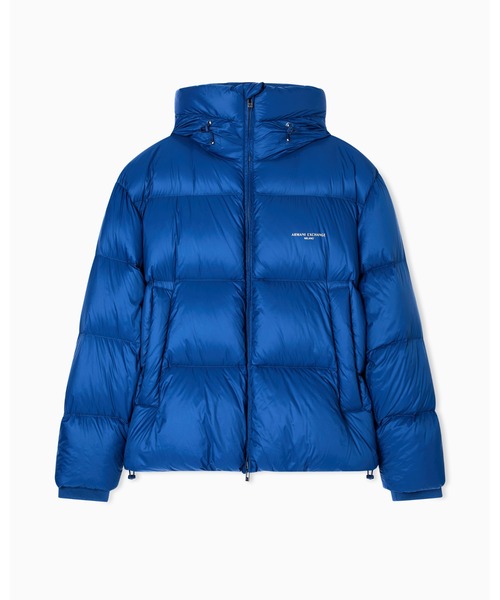 ARMANI EXCHANGE(アルマーニエクスチェンジ)の「【A|X アルマーニ エクスチェンジ】リサイクルナイロン カラーダウンジャケット(ダウンジャケット/コート・メンズ・ダークネイビー/レッド/ブルー/スモークグレー・LARGE/MEDIUM/SMALL/X-SMALL/X-LARGE)」の10枚目の写真