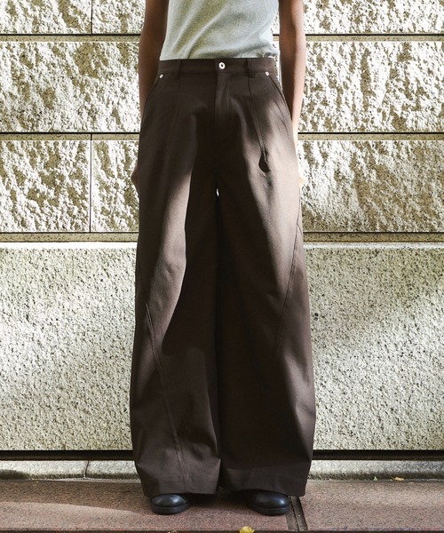 super wide baggy polyester slacks / スーパーワイドバギーポリエステルスラックスの3枚目の写真