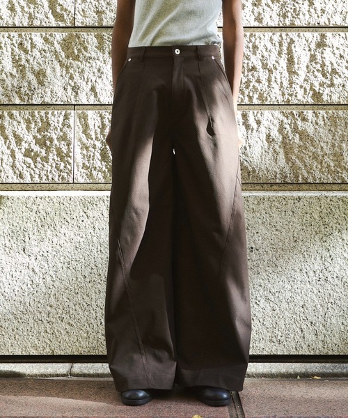 super wide baggy polyester slacks / スーパーワイドバギーポリエステルスラックスの5枚目の写真