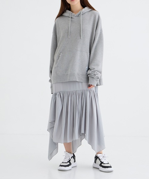 【MIHARAYASUHIRO/ミハラヤスヒロ】HOODIE Layered DRESS/フーディレイヤードワンピースの1枚目の写真