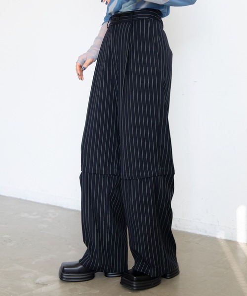 VACANCY(ヴァカンシー)の「マルチスリットスラックスパンツ(スラックス・レディース・その他/ブラック/グレー・MEDIUM/SMALL/LARGE)」の4枚目の写真