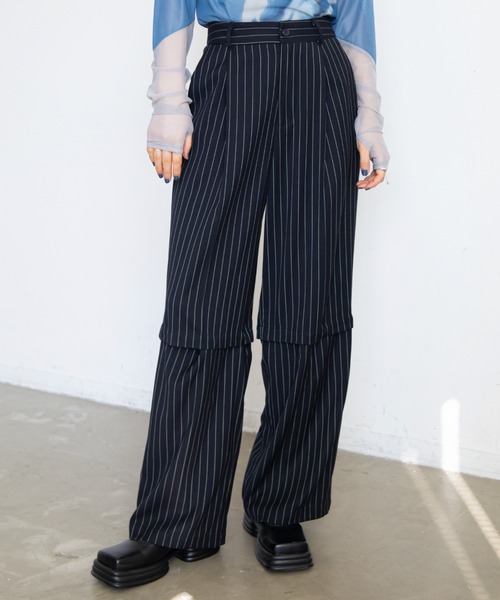 VACANCY(ヴァカンシー)の「マルチスリットスラックスパンツ(スラックス・レディース・その他/ブラック/グレー・MEDIUM/SMALL/LARGE)」の5枚目の写真