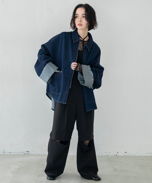 VACANCY(ヴァカンシー)の「マルチスリットスラックスパンツ(スラックス・レディース・その他/ブラック/グレー・MEDIUM/SMALL/LARGE)」の15枚目の写真