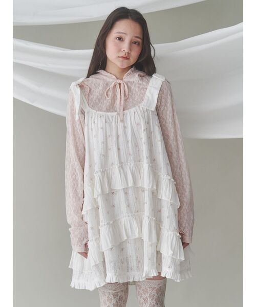 merry jenny(メリージェニー)の「floralフレアミニワンピース(ワンピース・レディース・ピンク/ブルー・FREE)」の11枚目の写真