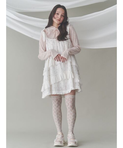 merry jenny(メリージェニー)の「floralフレアミニワンピース(ワンピース・レディース・ピンク/ブルー・FREE)」の13枚目の写真
