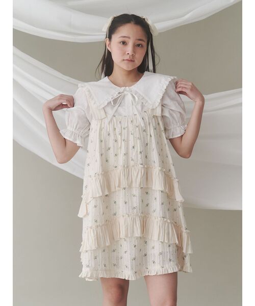 merry jenny(メリージェニー)の「floralフレアミニワンピース(ワンピース・レディース・ピンク/ブルー・FREE)」の14枚目の写真